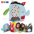 OEM Animal Shape Baby Cloth Book with Teether